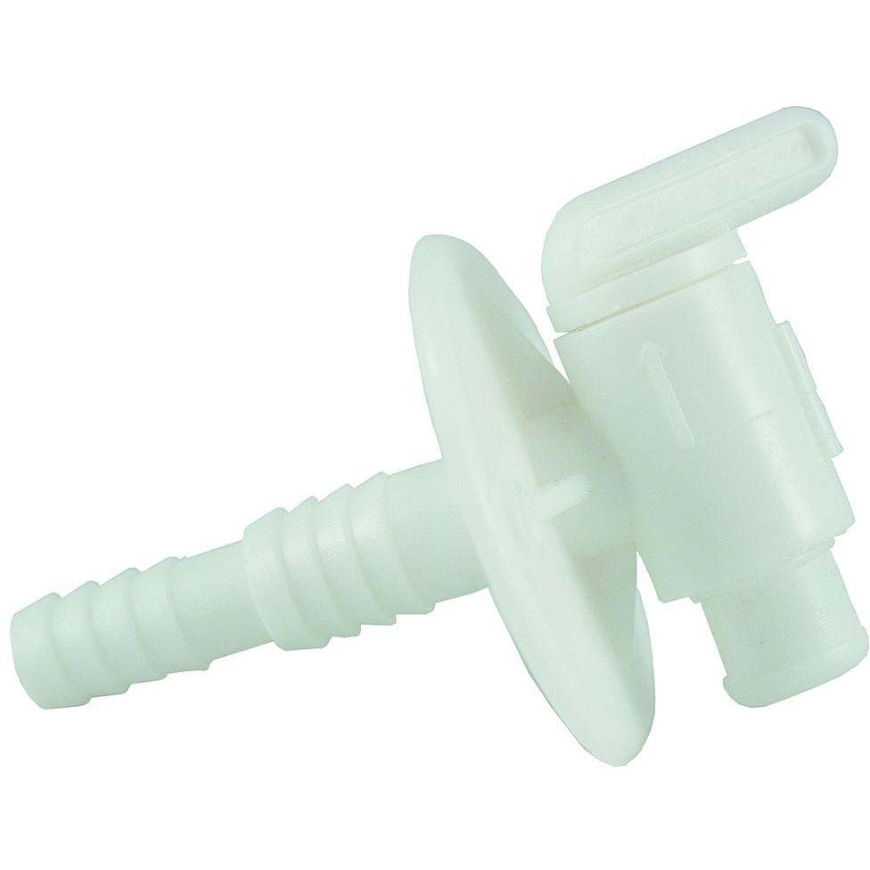 JR Products 03182 Dual Barbed Drain Cock, White