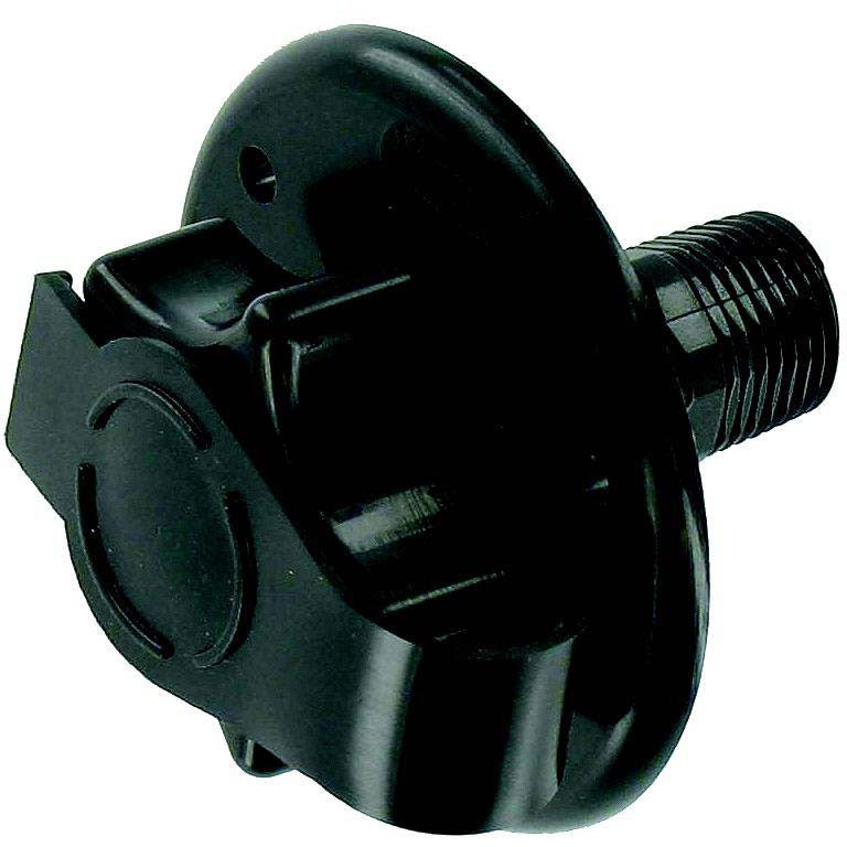 Valterra Flush Mount Water Inlet, Black Plastic