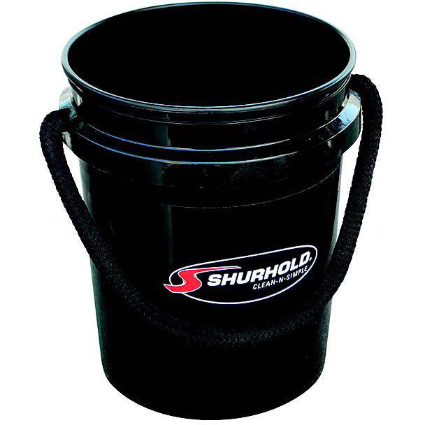 Shurhold 2452 Rope Handle Bucket, 5 Gal., Black