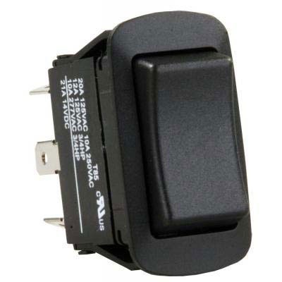 JR Products Black Water Resistant RV Switch, On/Off/On SPDT