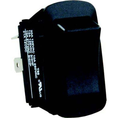 JR Products Black Water Resistant RV Switch, On/Off/On SPDT