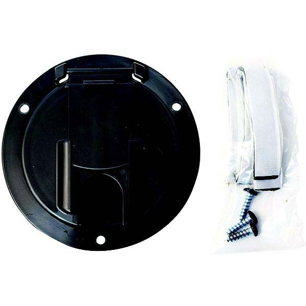 Valterra Cable Hatch, Medium Round, Black