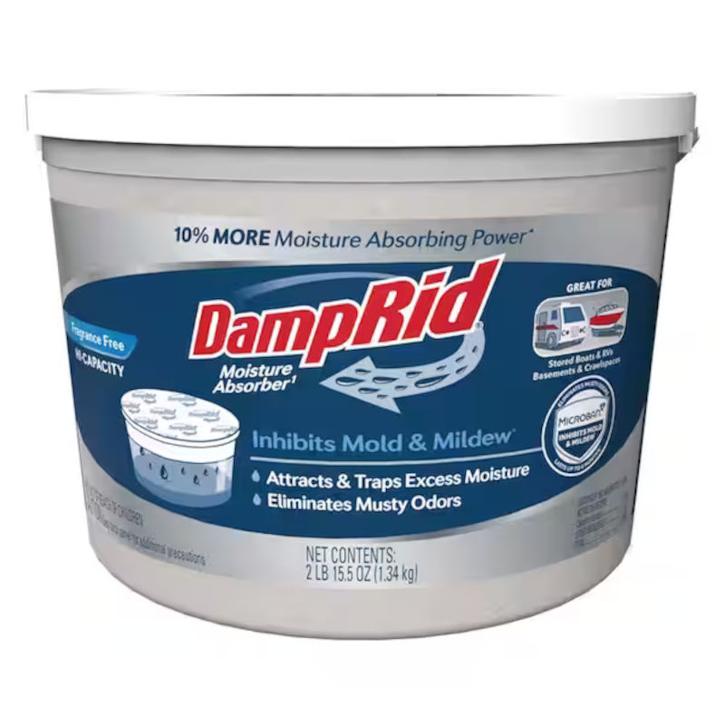 DampRid Hi-Capacity Moisture Absorber Tub, Fragrance Free, 2lb 15.5oz