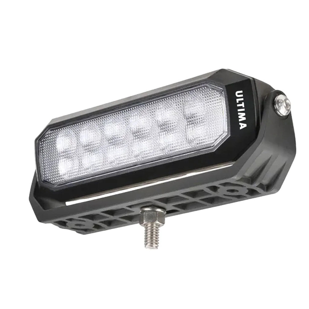 Ultima Dual Color LED Deck Lamp Red/White Output, Black Housing