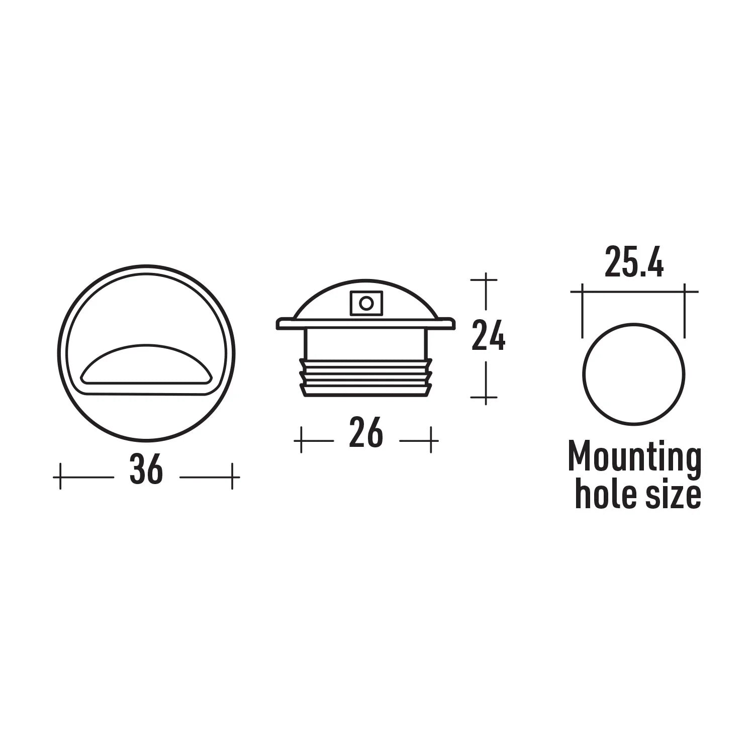 Chrome step Light 10-30V LED