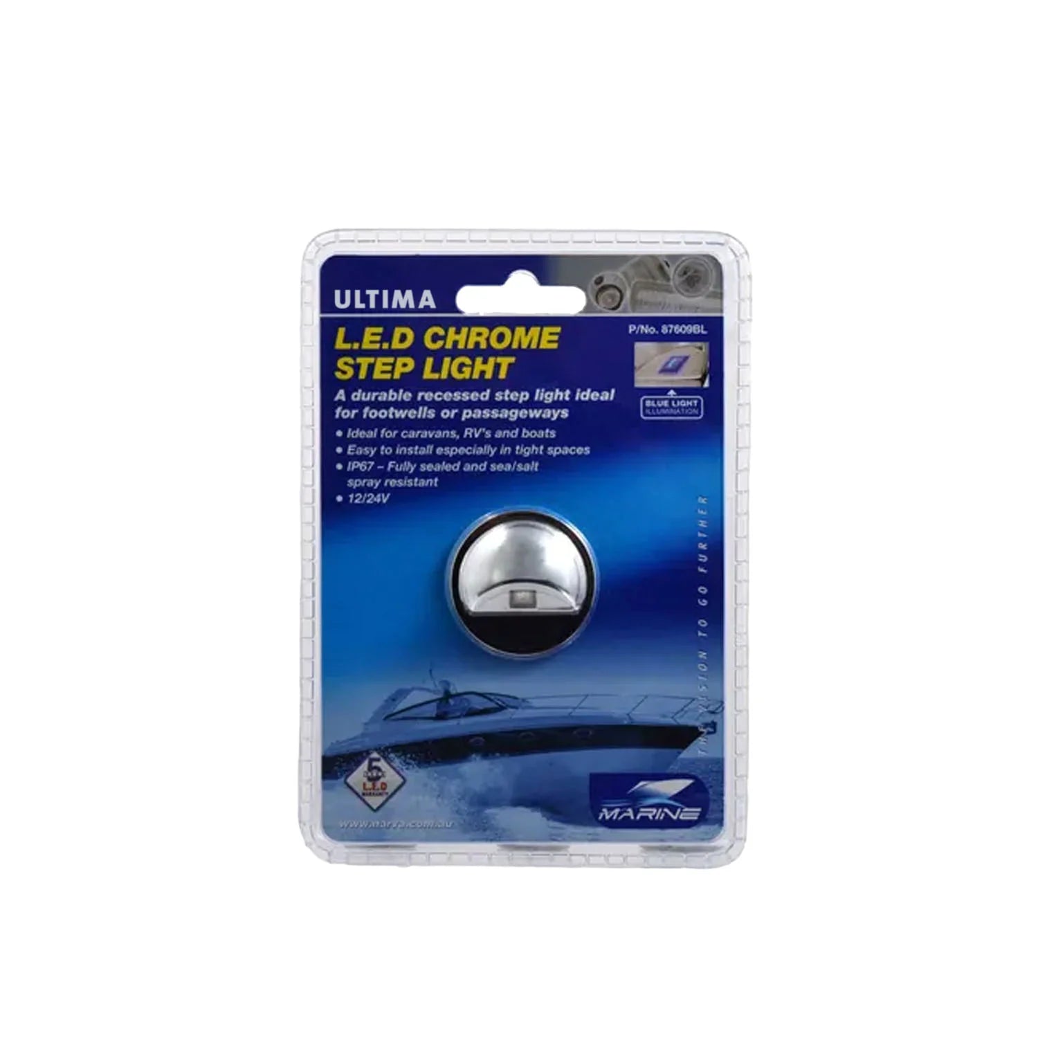 Chrome step Light 10-30V LED