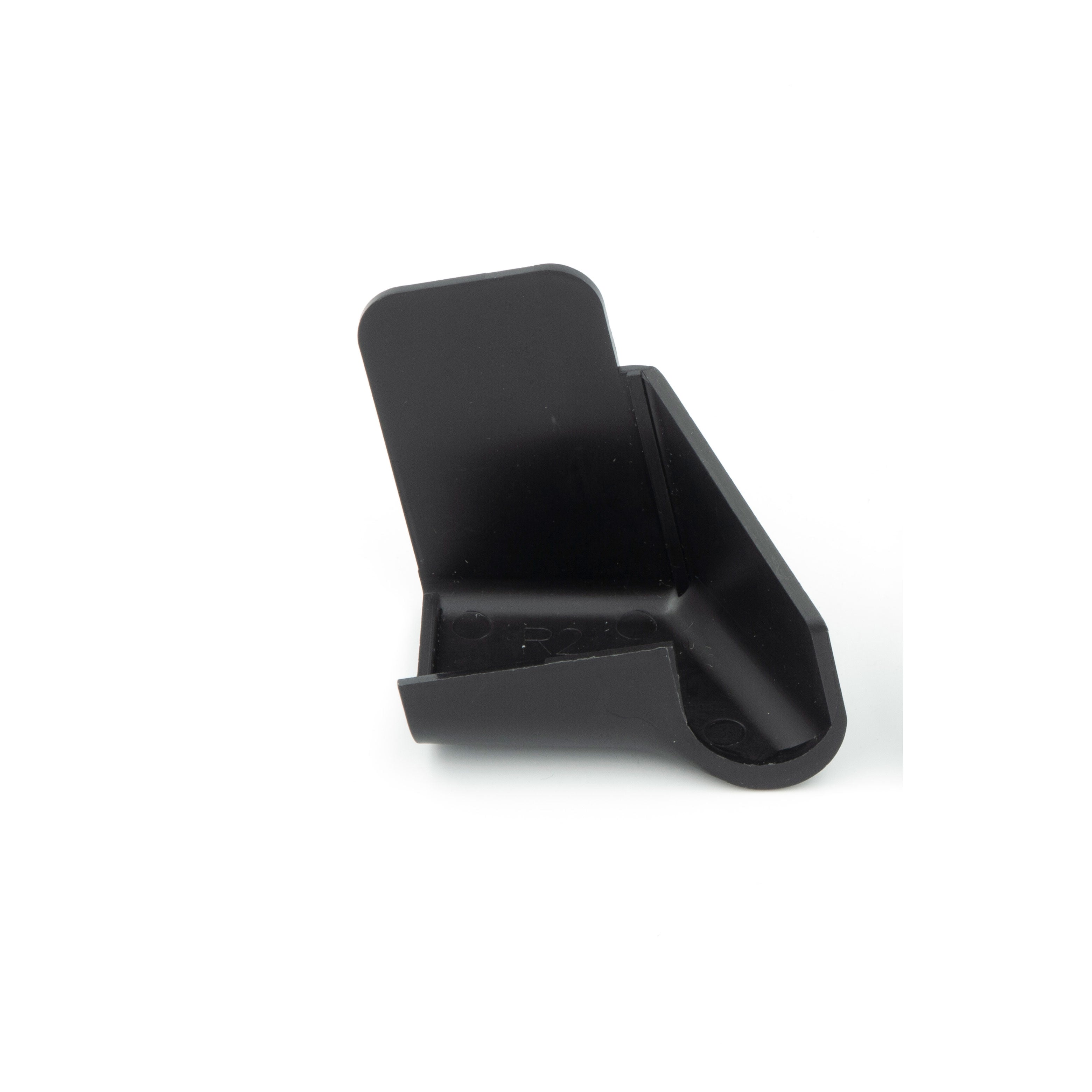 Short Rain Gutter Spout, Right, Black