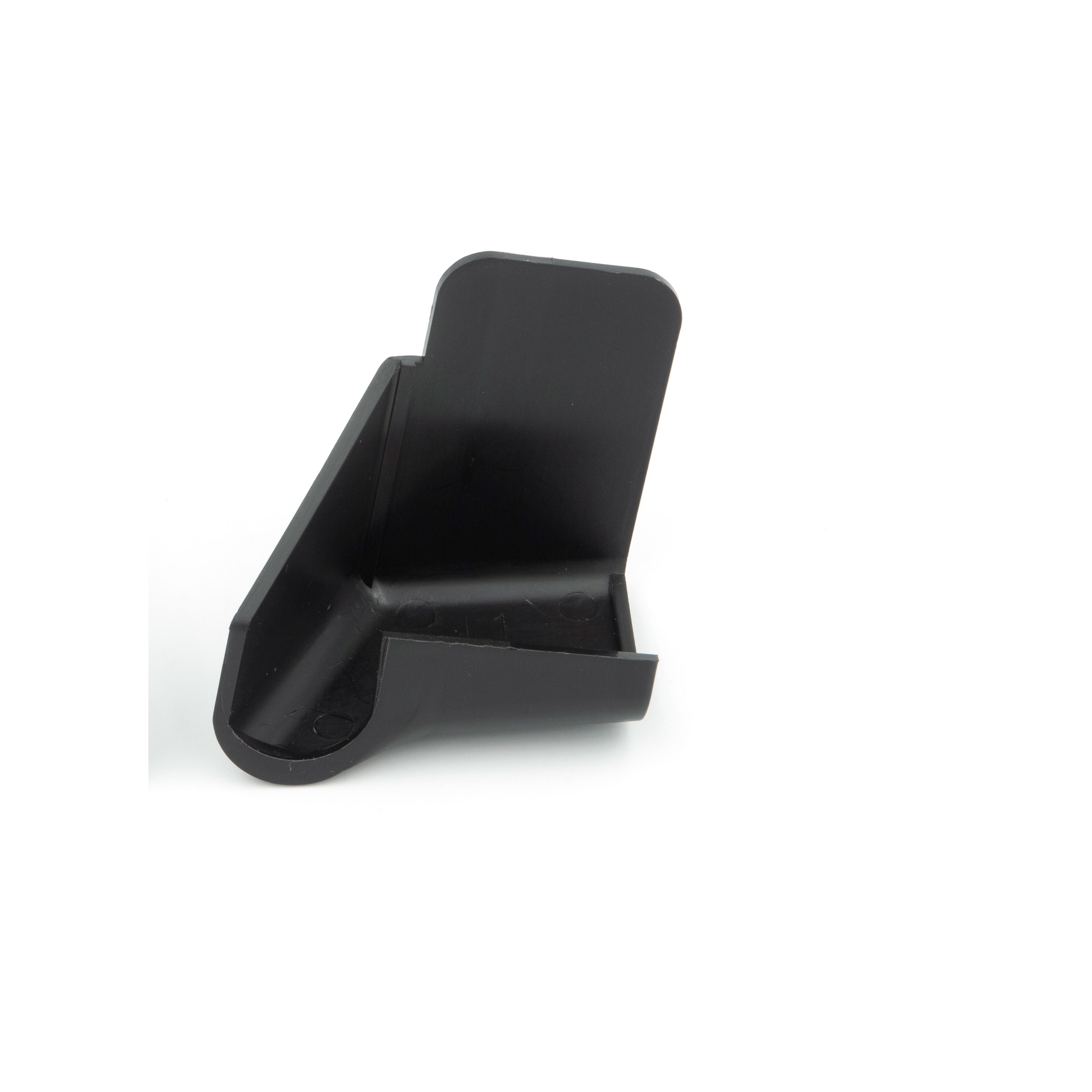 Short Rain Gutter Spout, Left, Black