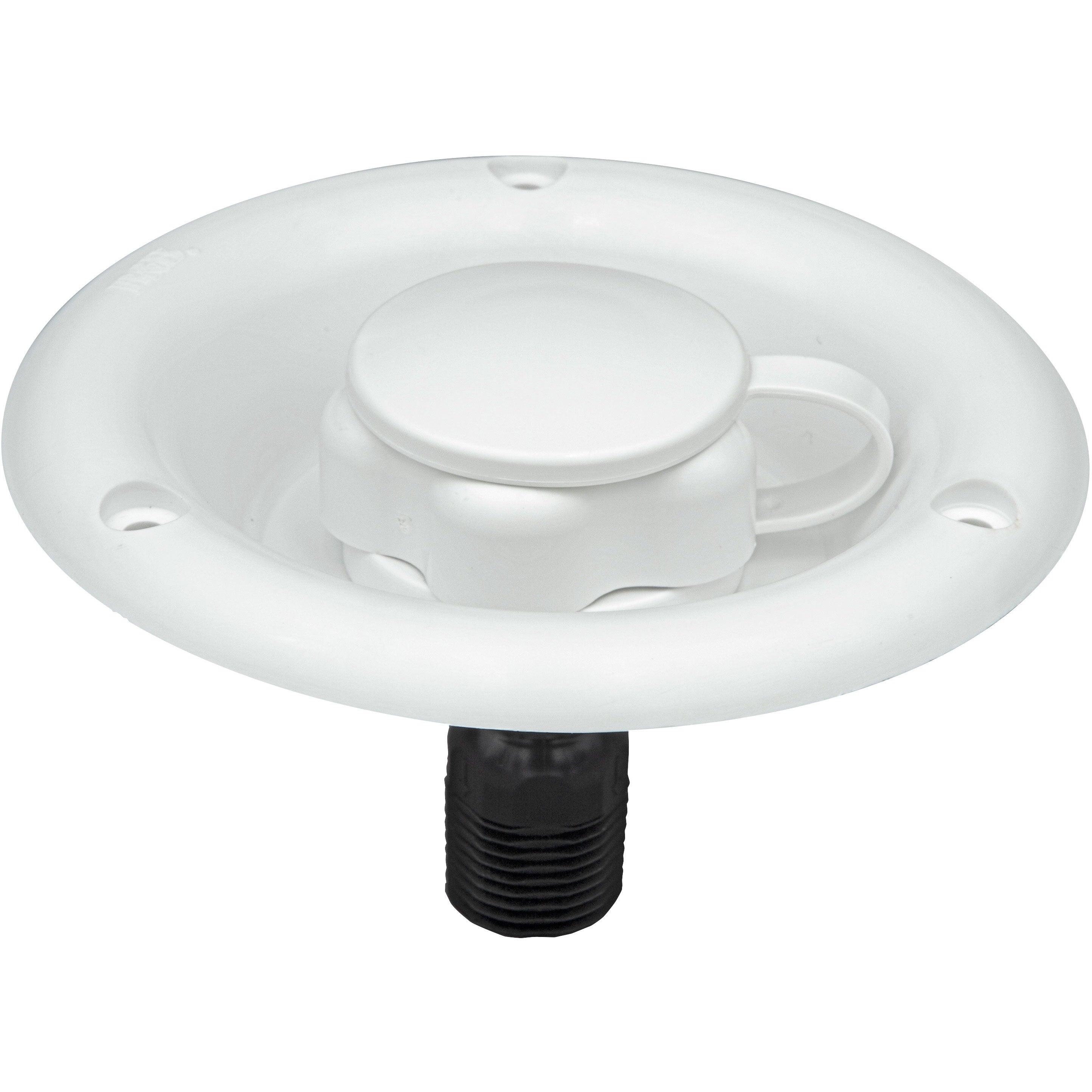 City Water Dish w/Plastic Check Valve, Polar White