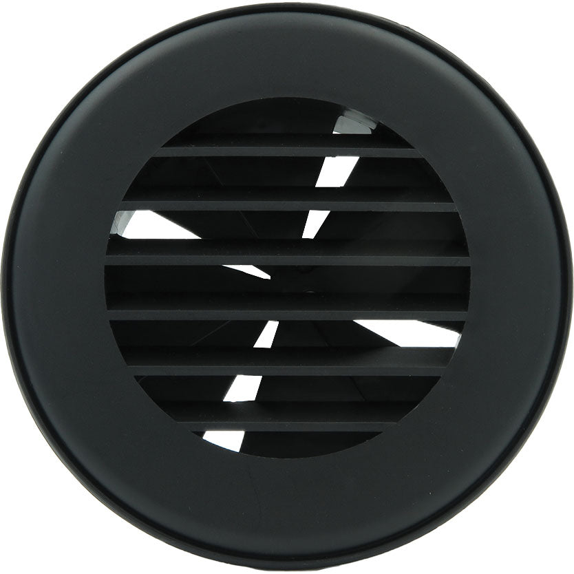 Heat Vent, 4" Connection, w/Damper, Black