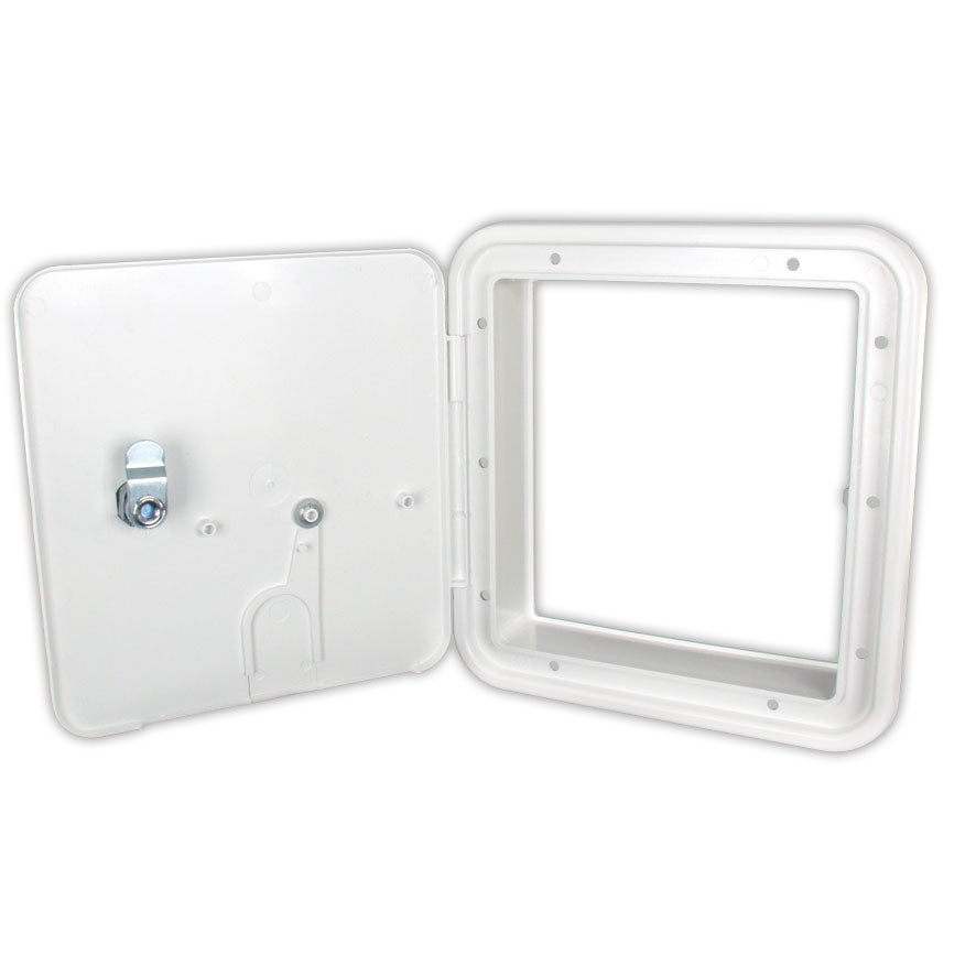 Large 30/50 Amp Electric Cable Hatch, Key Lock, Polar White
