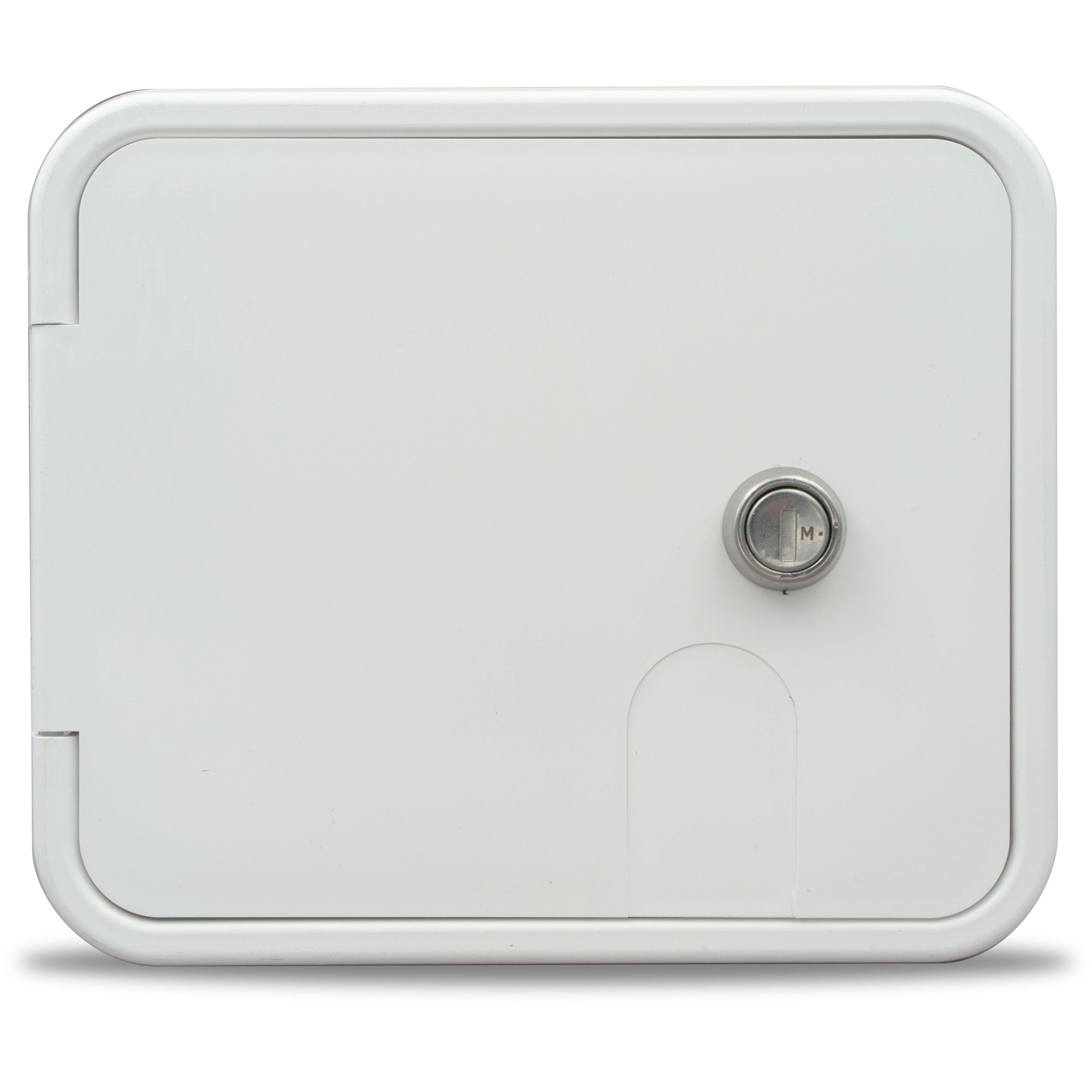 Medium 30/50 Amp Electric Cable Hatch, Key Lock, Polar White