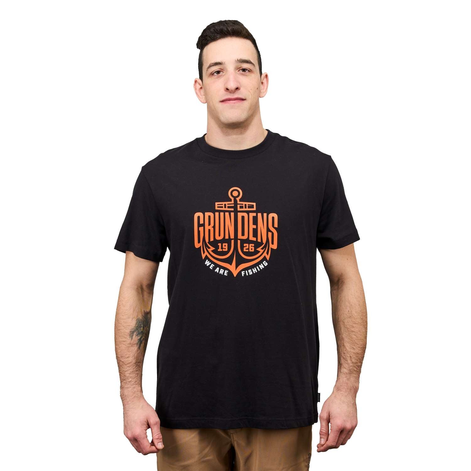 Grundens Logo Anchor SS Tech T-Shirt