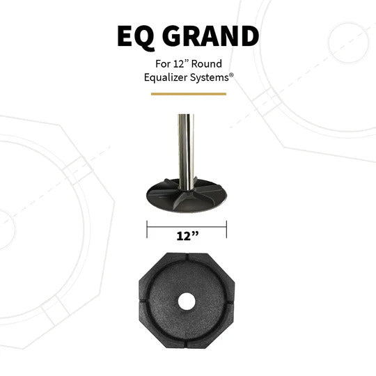 EQ Round 12" Permanent RV Jack Pads (4-pack)