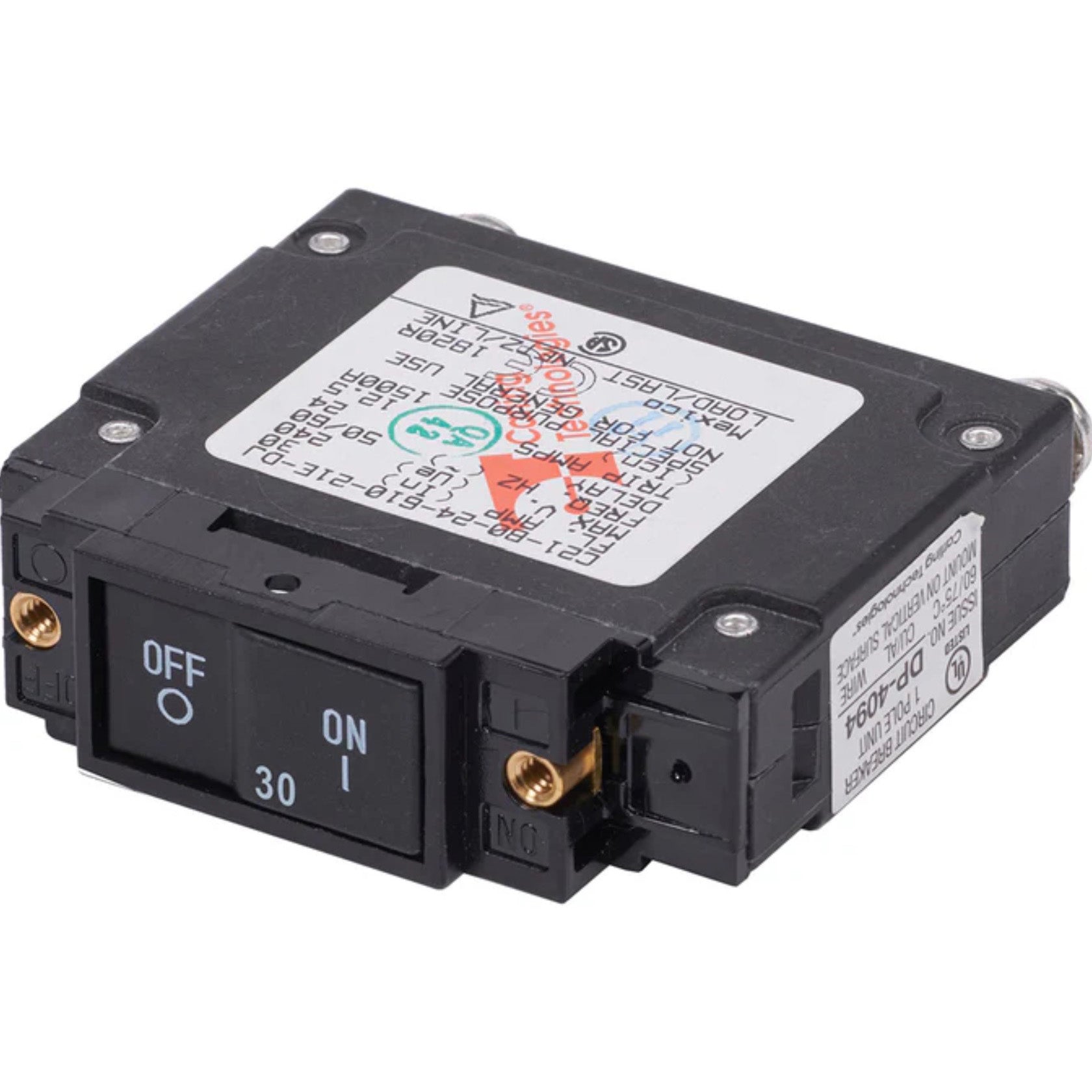 Blue Sea UL-489 Circuit Breaker 30A Flat Rocker