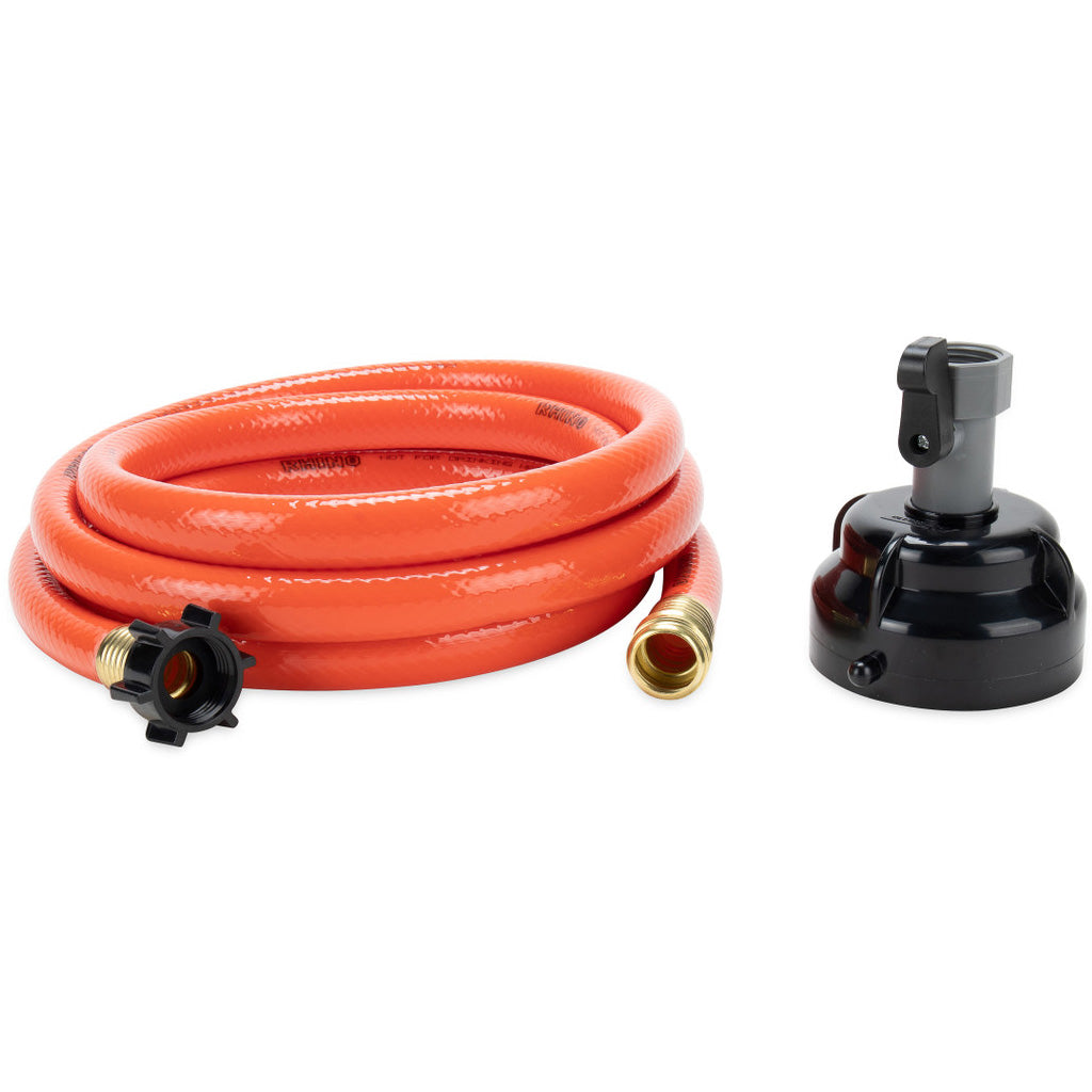 Camco RhinoFlex 10ft Clean Out Hose System 5/8in with Rinse Cap