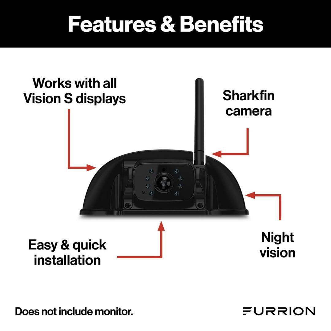 Furrion Vision S Rear RV Camera with Sharkfin Bracket #FCN48TASF