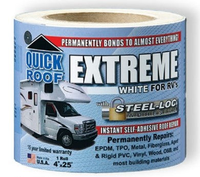 Quick Roof Xtreme 4" X 25' White