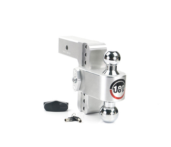 6" Aluminum Adjustable Drop Hitch w/ 2.5" Shank (10K/18.5K GTWR)