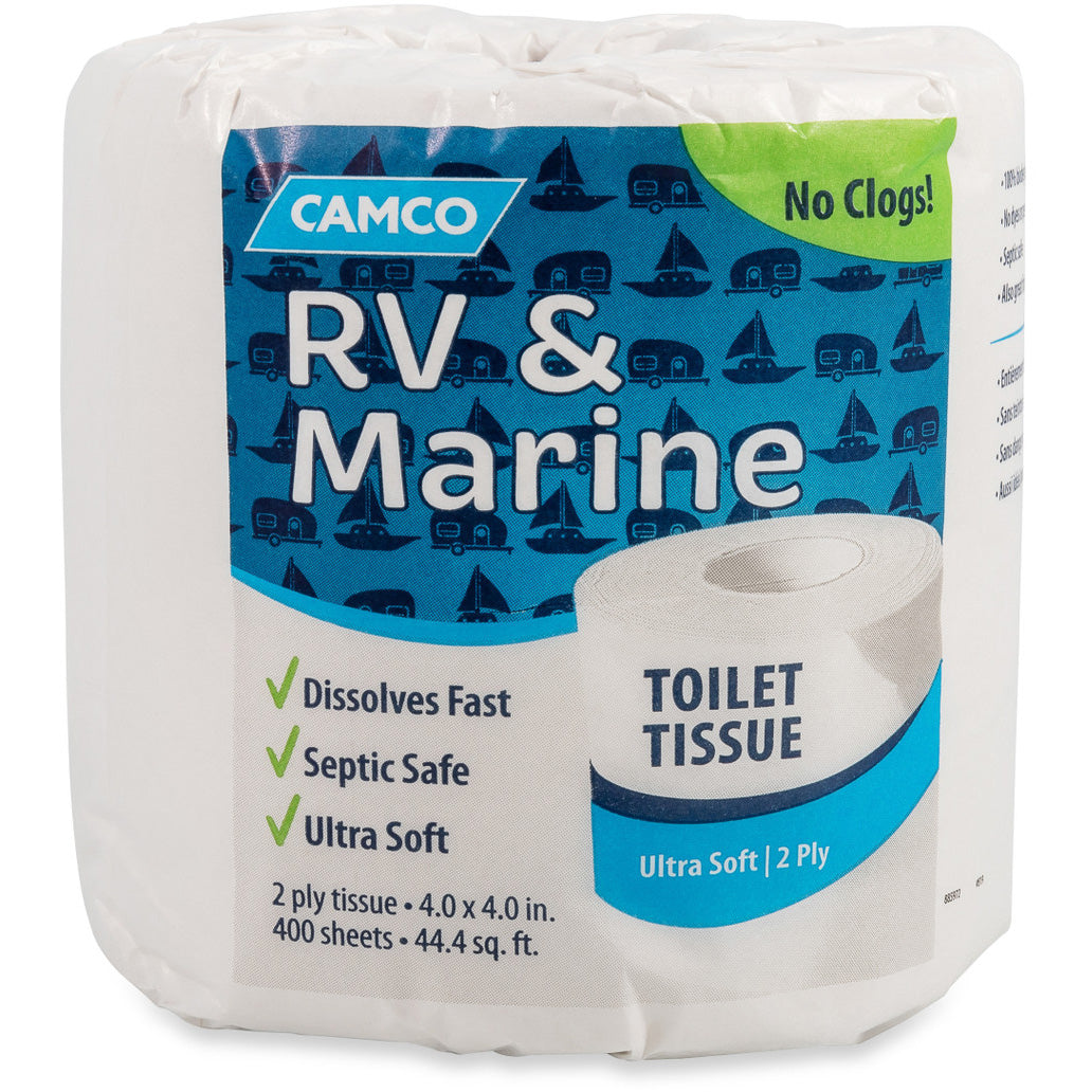 Camco TST 2 Ply Toilet Tissue, Individual Rolls