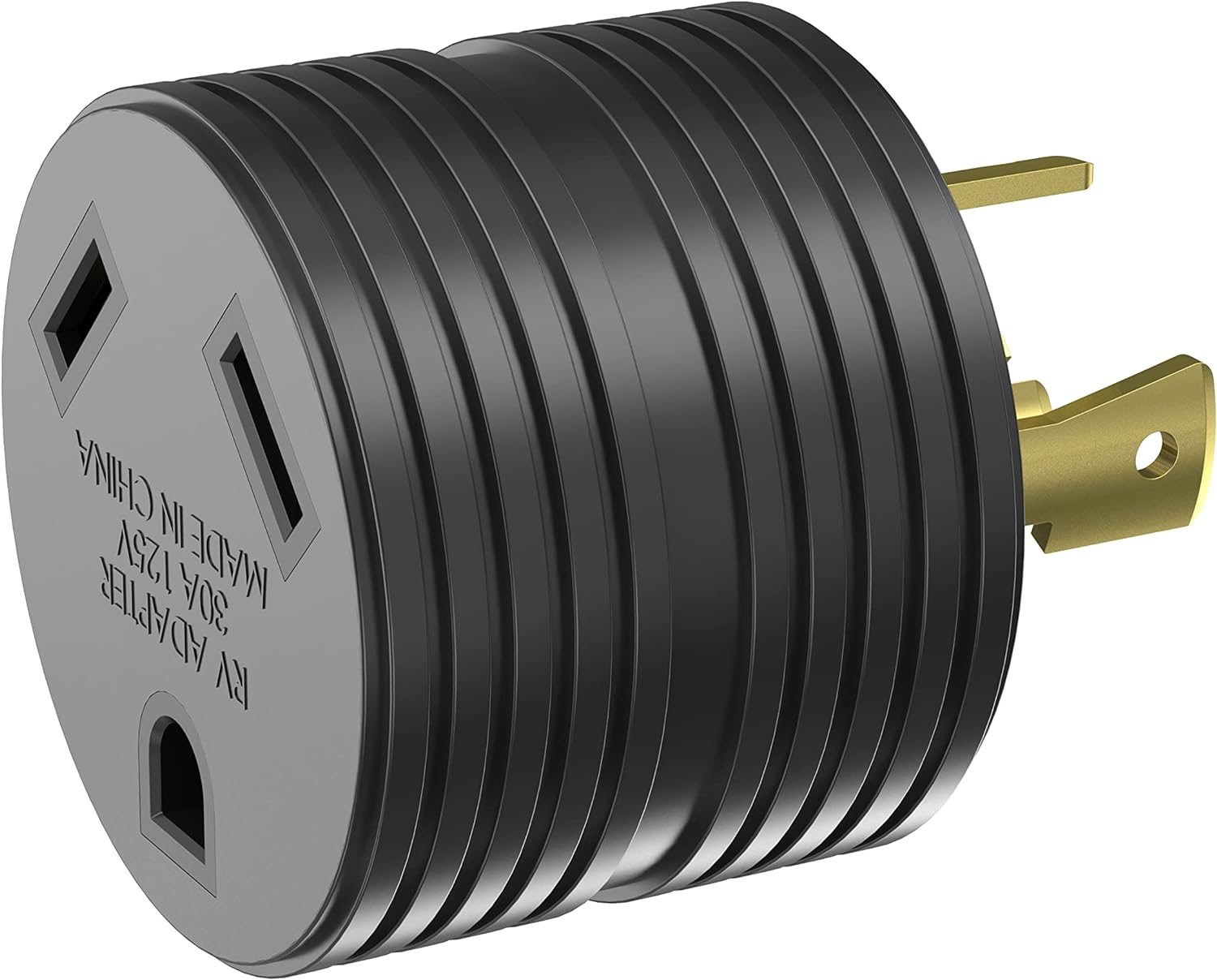 Energizer CADL53PTT3R Compact 3-Prong Twist Lock RV Adapter ECAD056-30A Male/30A Female