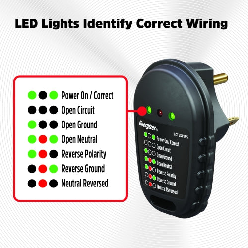 Energizer 30 Amp RV and EV Receptacle Tester TT-30