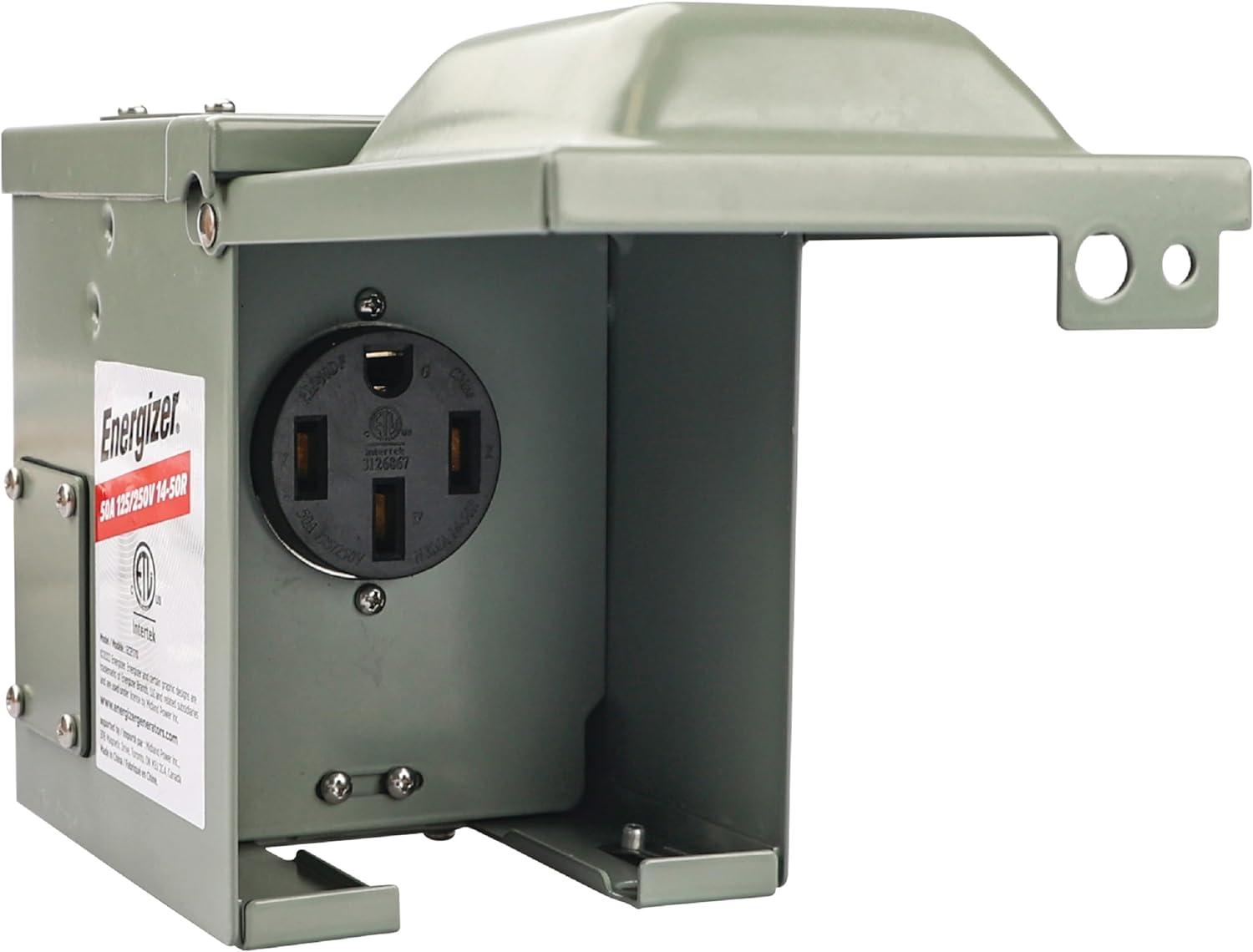 Energizer 50A Outdoor Outlet Box for EV and RV Vehicles 250V 14-50R