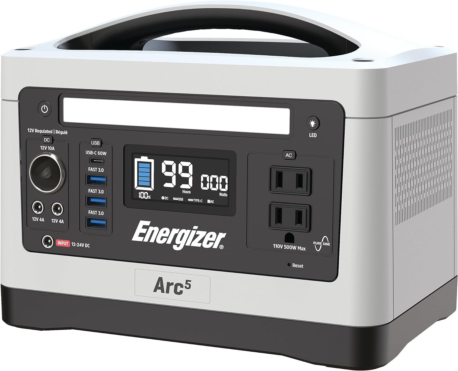 Energizer Arc5 Lithium Ion Power Station, 500W