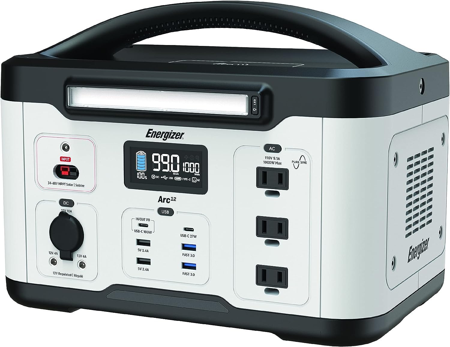 Energizer Arc12 Lithium-ion Portable Power Station, 1000W