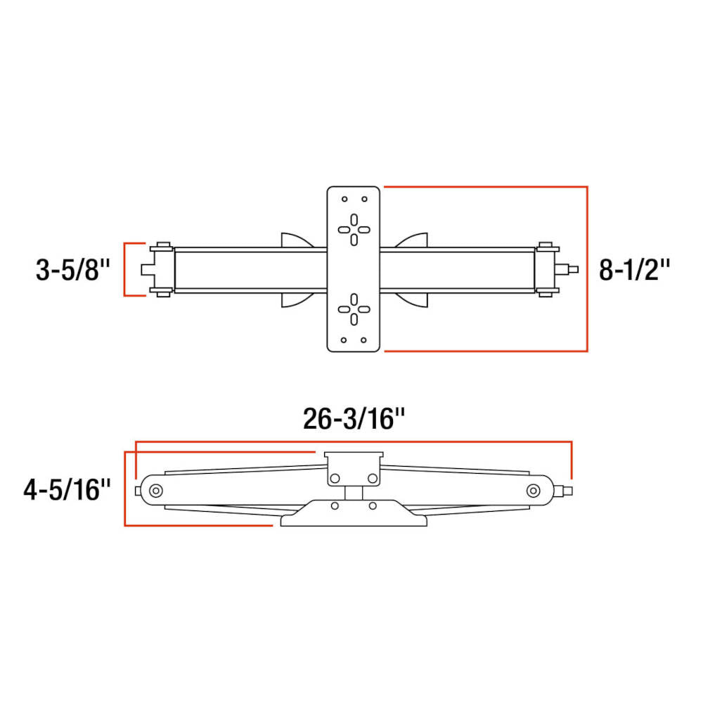 RV 24" Manual Scissor Jack Kit (Single)