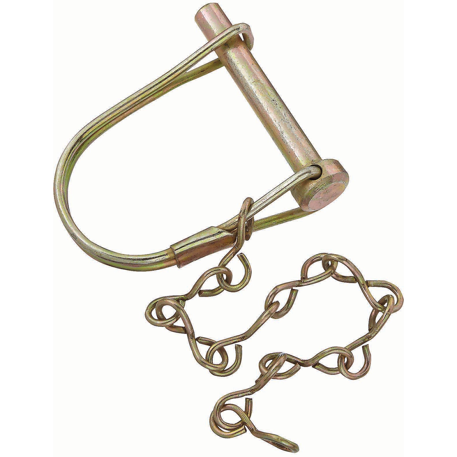 Coupler Lock Pin w/ chain, 1/4" x 1-3/8"