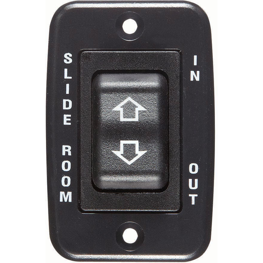 Black Contoured Switch - 20 Amp Continuous, 40 Amp Peak. Cut-Out 1.85"H x 2.3"W
