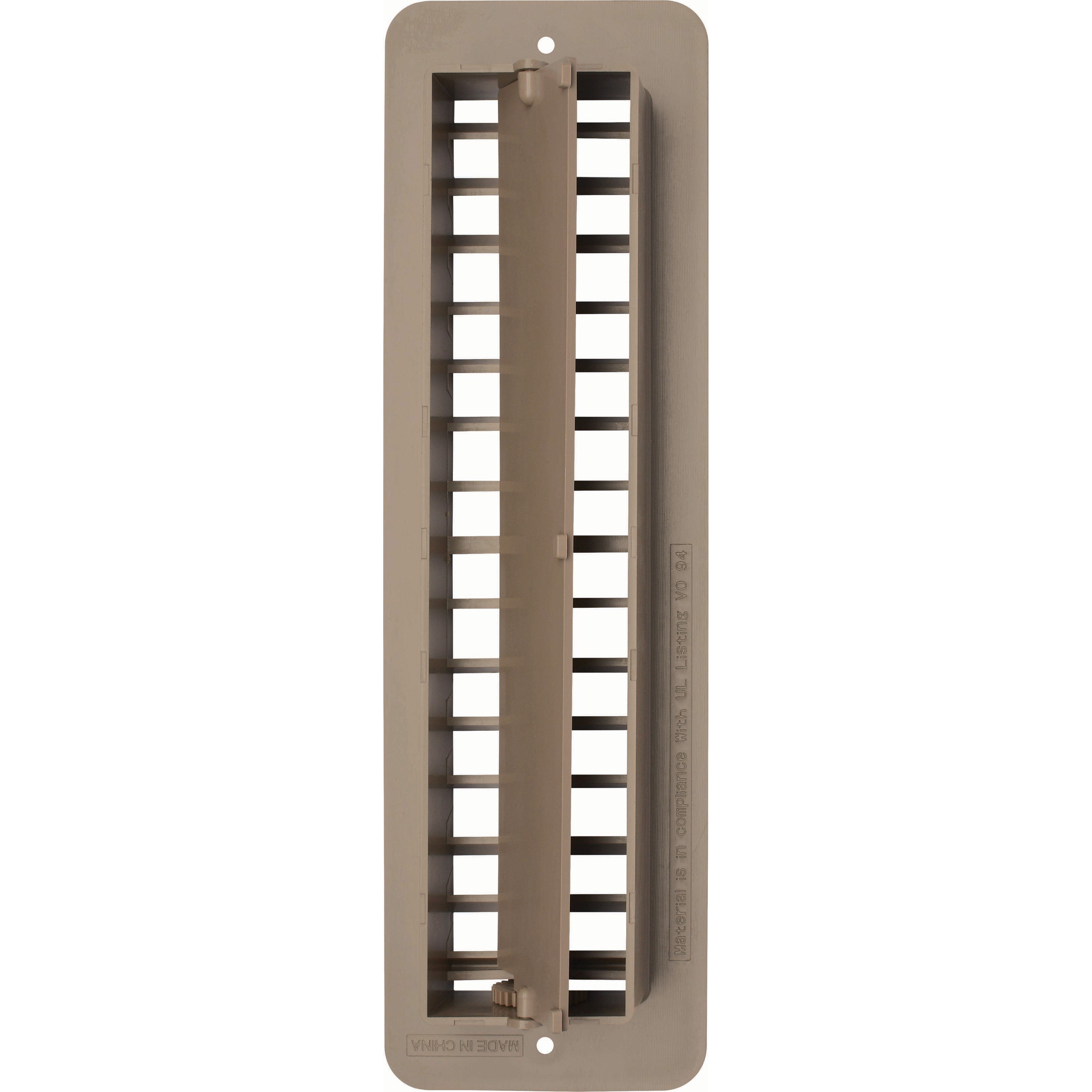 Vent Register, Plastic, Damp 2.25"x10"