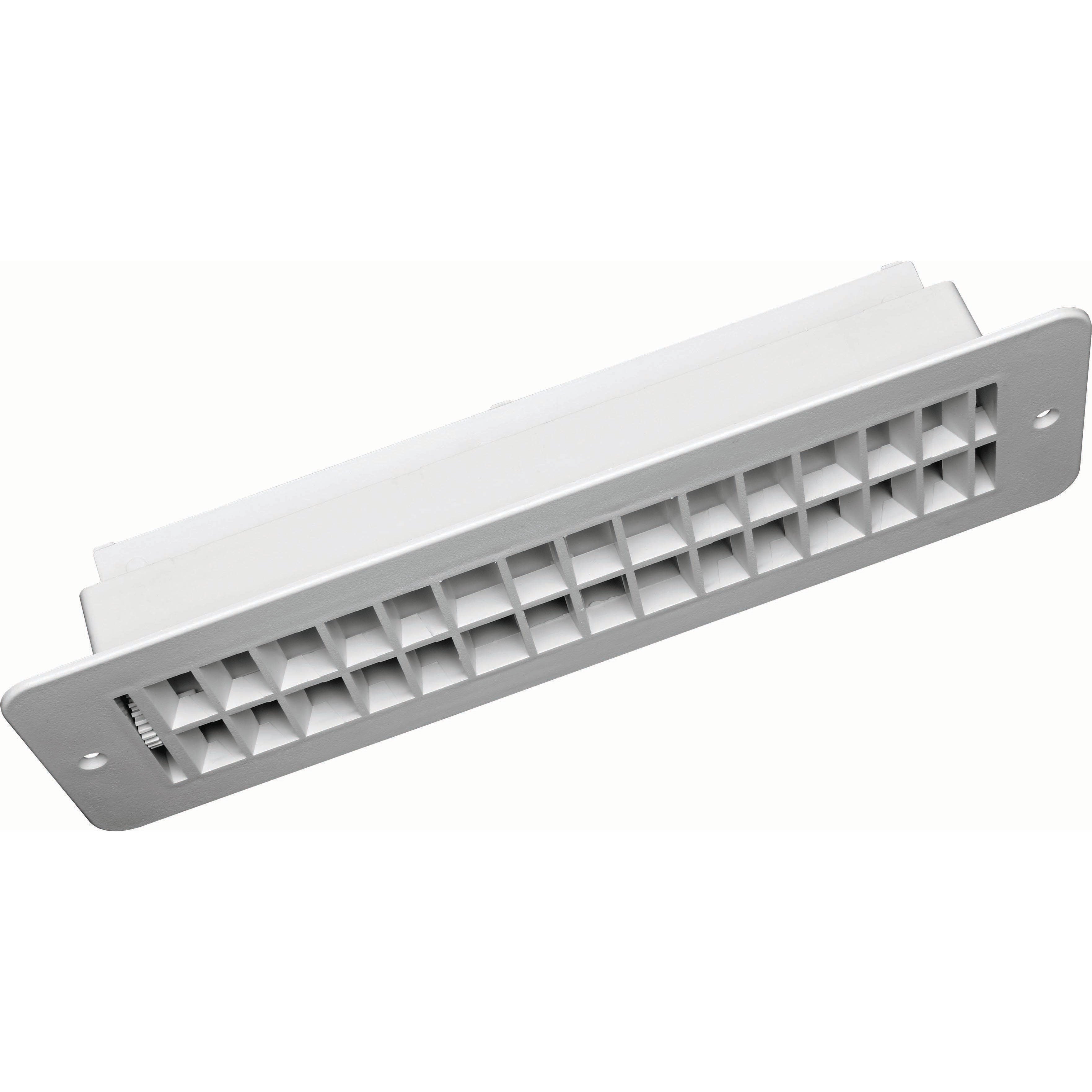 Vent Register, Plastic, Damp 2.25"x10"