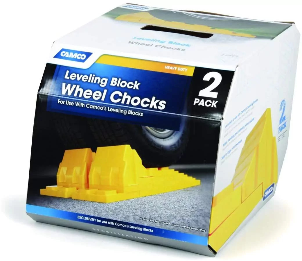 Camco Leveling Block Wheel Chock, 2 Pack (E/F)