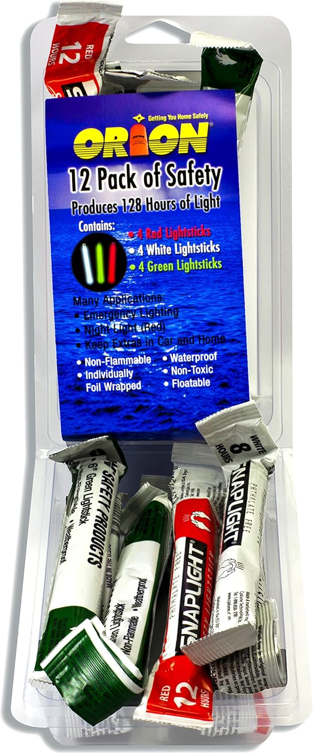 12-Pack Lightsticks, 6″ -- 4 Each of Red, White, and Green