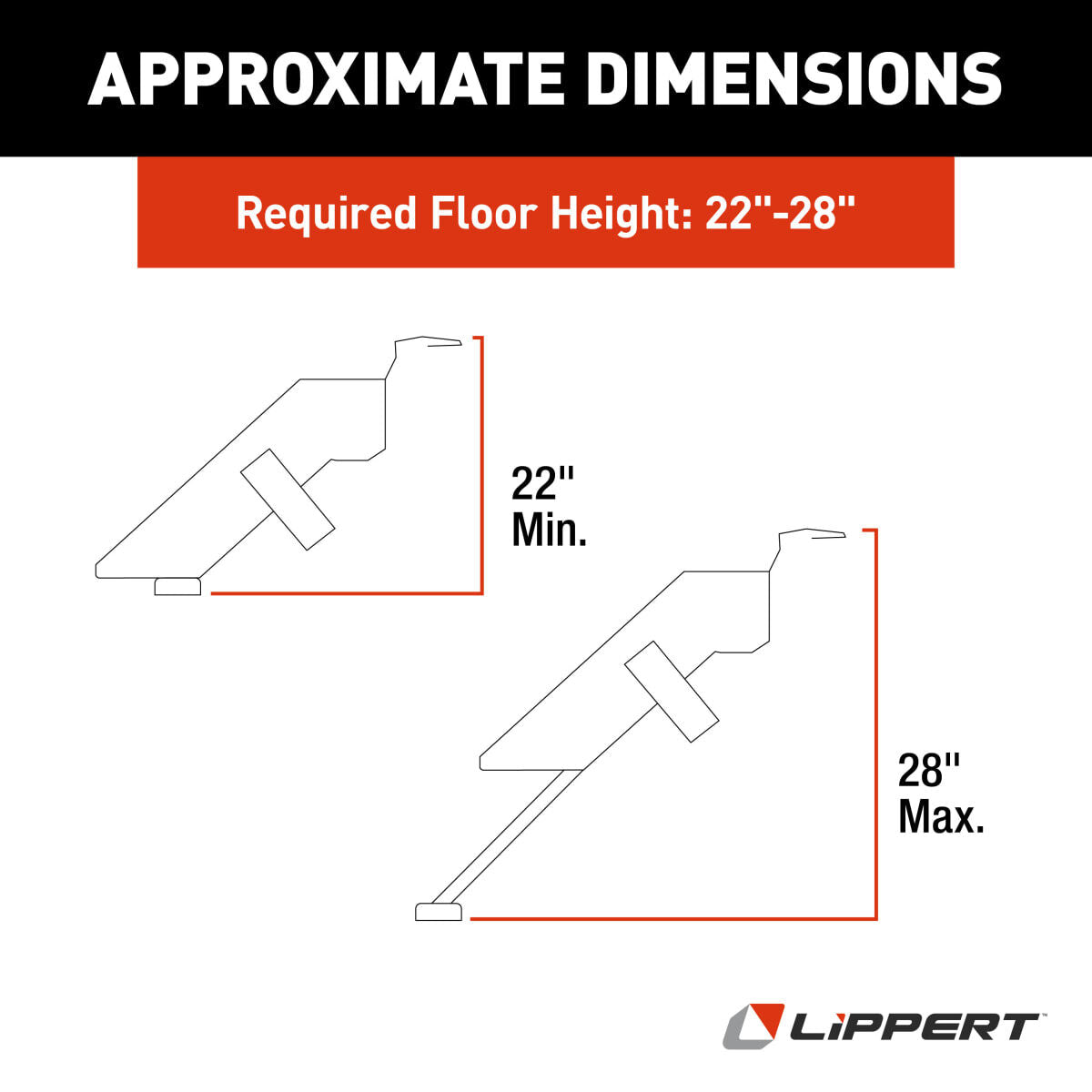 Lippert Solid Step Premium RV Steps - 26" Double