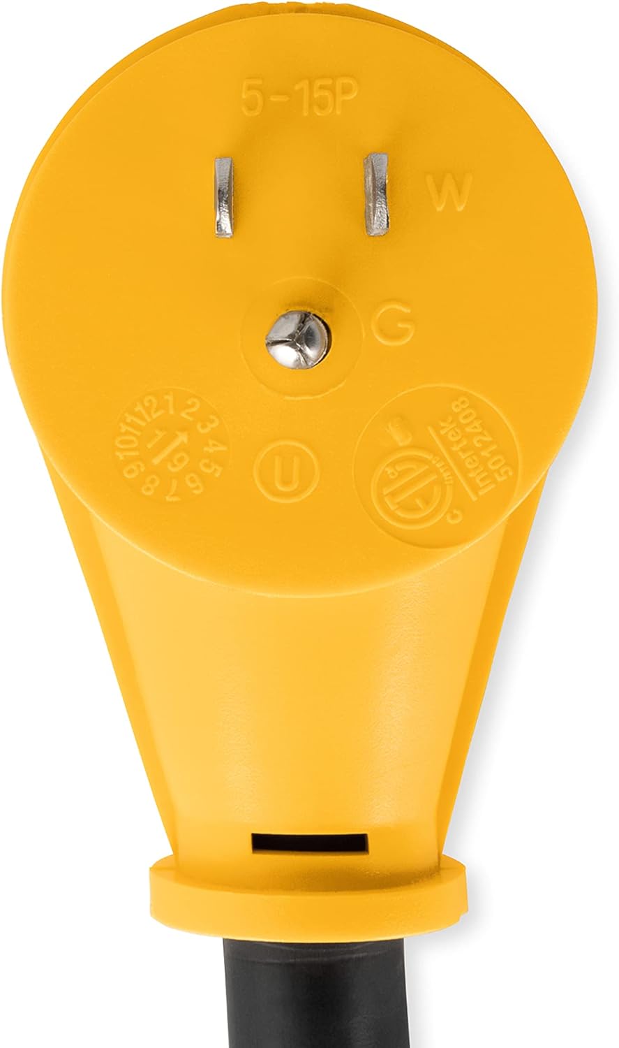 Camco Power Grip 12" Dogbone Adapter, 15AM/50AF, 125V/1875W