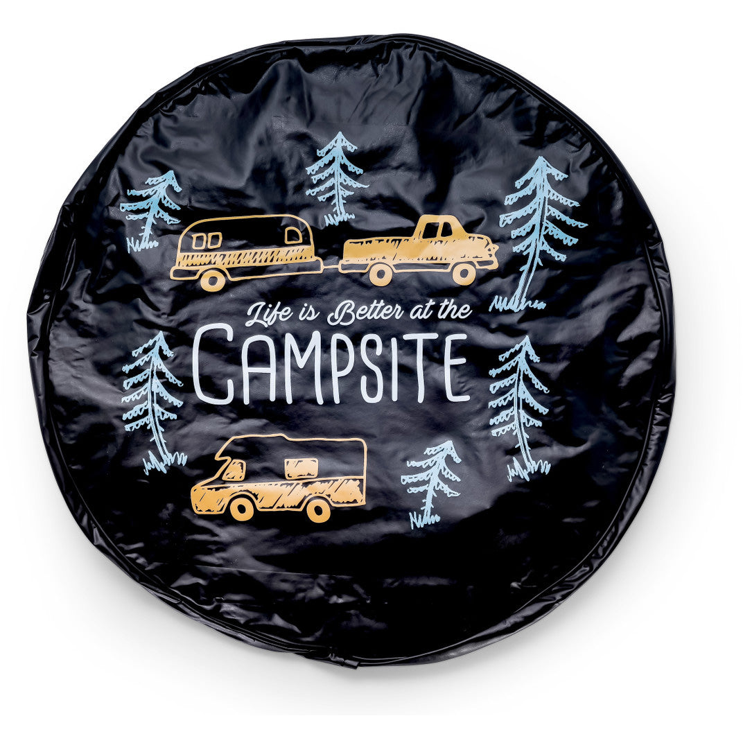Camco LIBATC Cover, Spare Tire F_29" Vinyl, Black, Sketch 3-Color