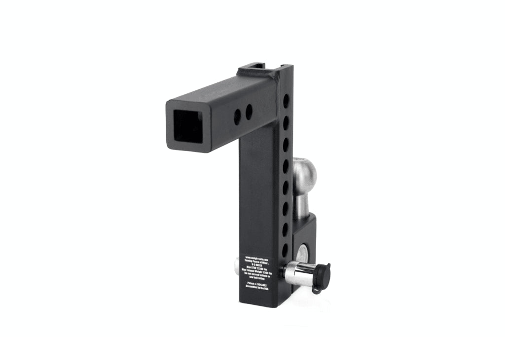 Aero 4" Black Powder Coated Steel Drop Hitch, 2" Shaft, (no additional locks) - AWS4-2