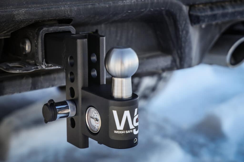 Aero 4" Black Powder Coated Steel Drop Hitch, 2" Shaft, (no additional locks) - AWS4-2
