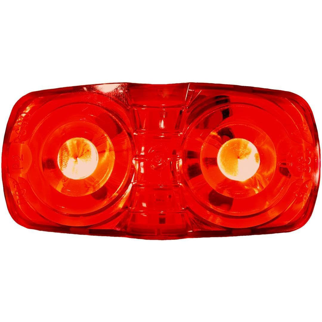 LED Marker Clearance PC-Rated Rectangular Double Bulls Eye Red