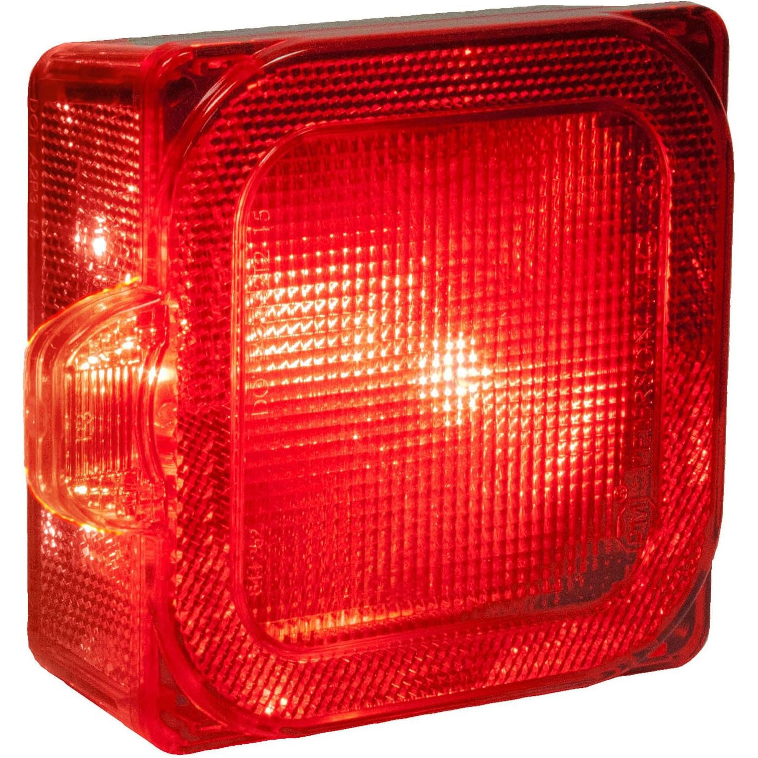 LED Stop, Turn, Tail & Side Marker Light Rectangular, Submersible Low Profile Over 80″ w/ License Light, Red