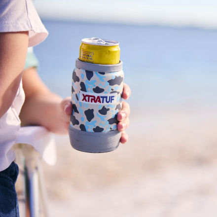 Xtratuf Cloud Blue Camo Slim Can Coozie, 12 oz. Skinny Cans