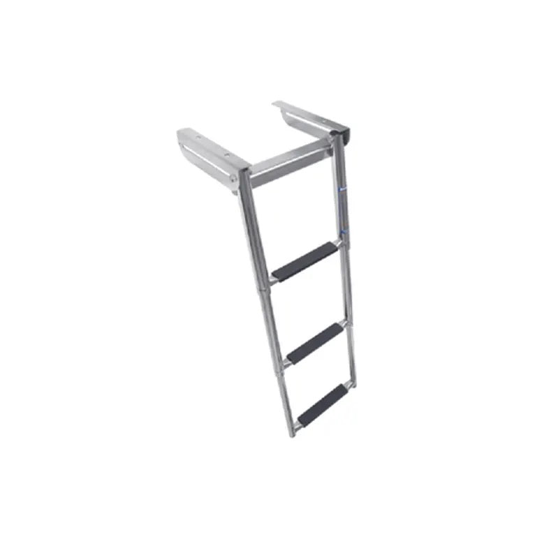 Slide Mount Telescoping Self Locking 3 Step Ladder<br>
