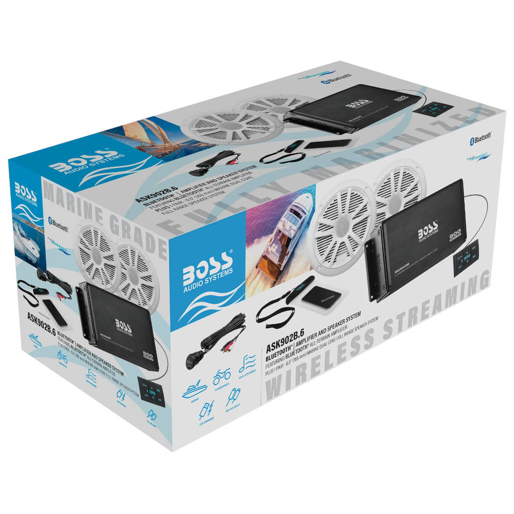 Boss Marine Amplifier/Speaker Package ASK902B.6