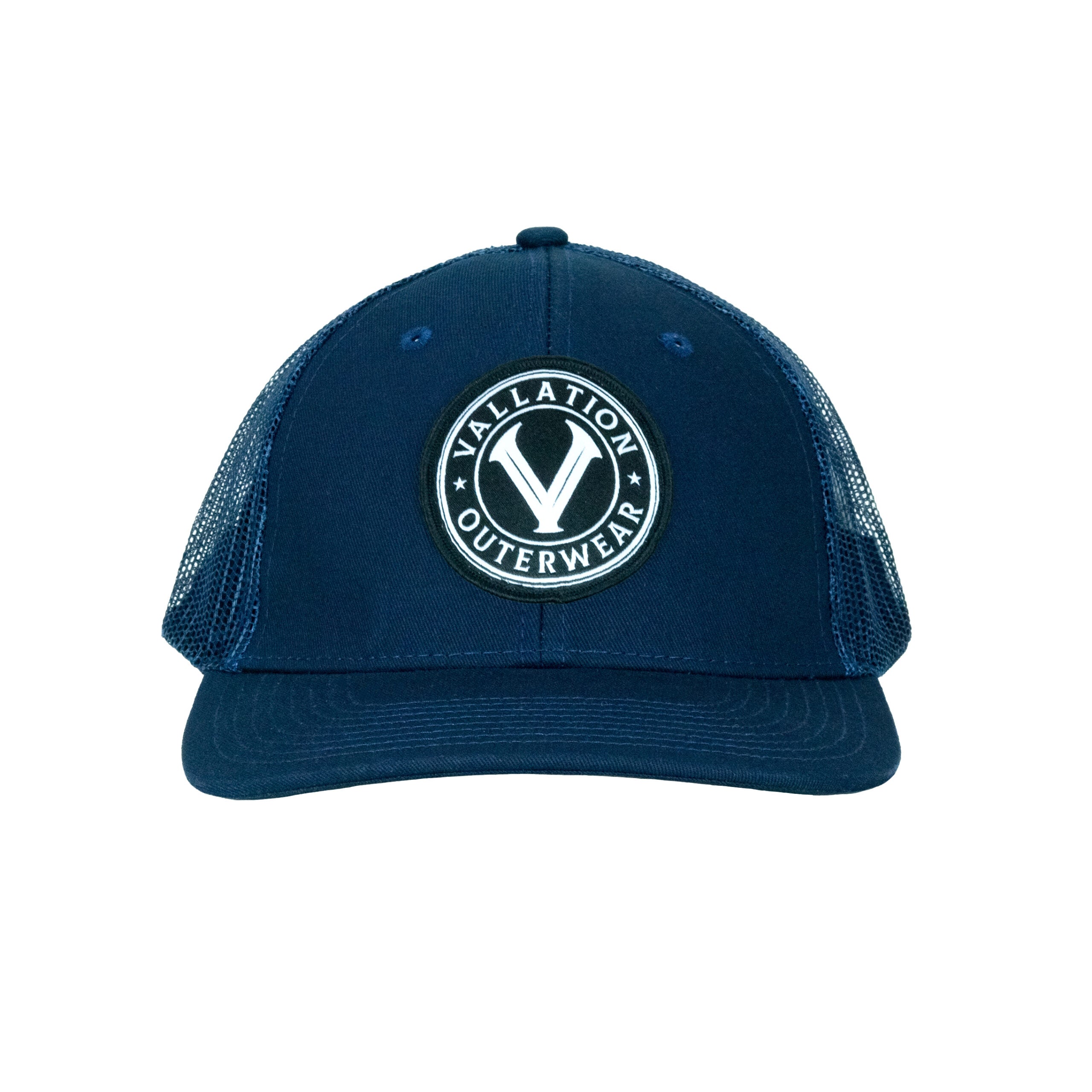 Vallation "V" Trucker Hat, Navy