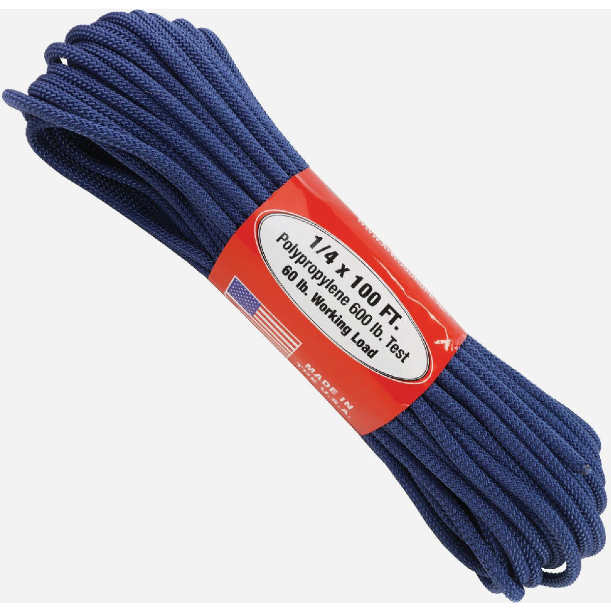Atwood Rope 1/4 In. x 100 Ft. Diamond Braided Polypropylene Utility Rope<br>ASSORTED RANDOM COLORS