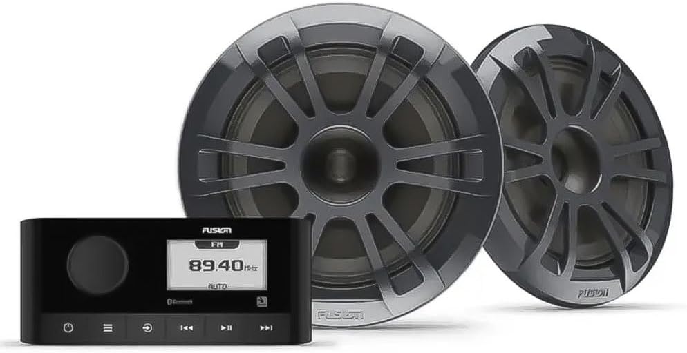 Fusion MS-RA60 Marine Stereo and EL Sports Speaker Kit