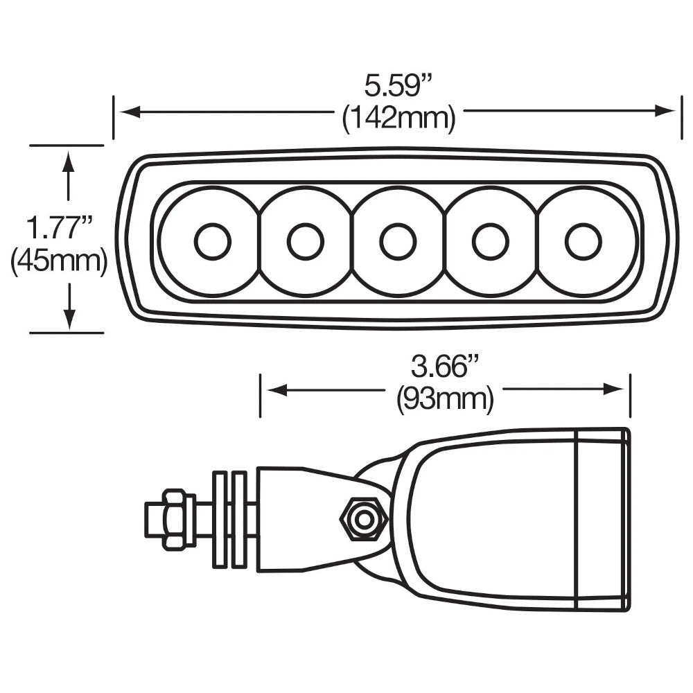 Spreader Work Light, LED, 1,050 Lumen, 15W, 5.6"